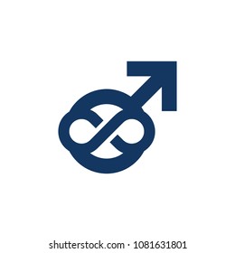 Infinity Man Logo Icon Design