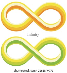 Infinity mark 2 colors Vector illustration