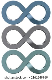 Infinity Mark 3 Colors Vector Illustration