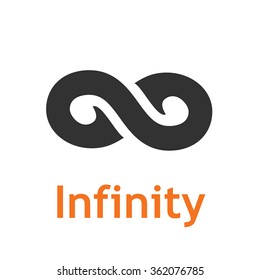 infinity minimal vector icon for web and mobile