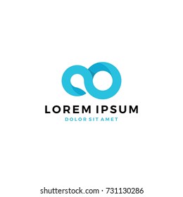 infinity mobius logo template vector icon illustration