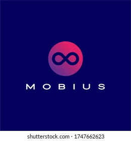 infinity mobius logo vector icon illustration