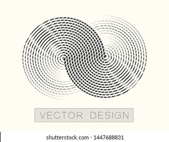 Infinity modern badge. Vector design element for banner, poster, logo, web icon. The object on an isolated light background.