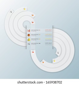 Infinity Modern Curve Circle Infographic Design Template