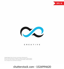 Infinity modern Logo icon monogram design. Vector graphic design template element.