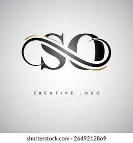 Logotipo do Monograma do Infinito - Elegante Design moderno da marca da letra com o loop de luxo e símbolo de marca elegante
