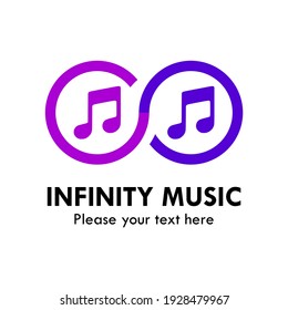 Infinity music logo template illustration