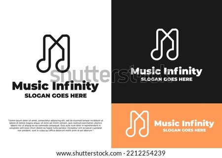 Infinity music logo template illustration