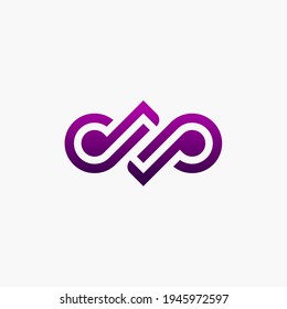 infinity music note logo. editable and easy to custom