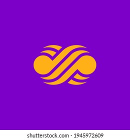 infinity music note logo. editable and easy to custom