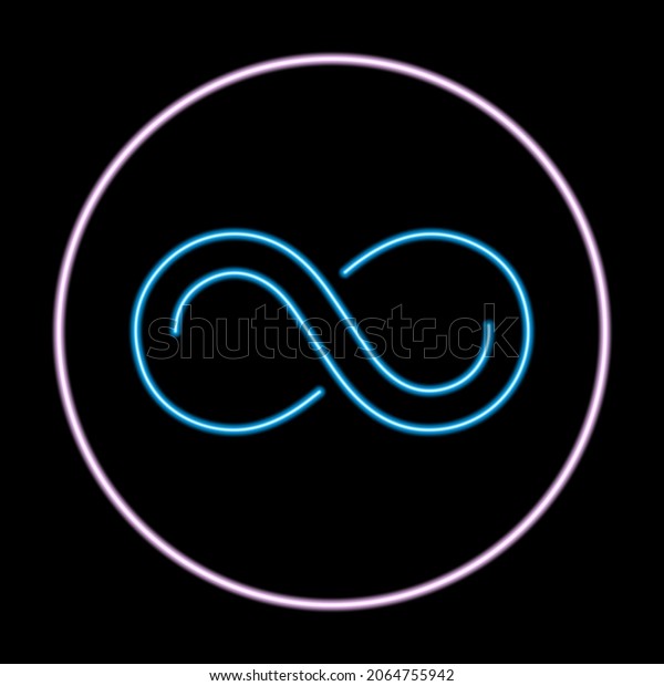 Infinity Neon Sign Modern Glowing Banner Stock Vector (Royalty Free ...