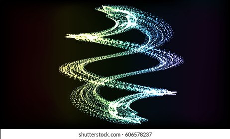 Infinity object. Abstract futuristic digital technology background. Illustration Vector