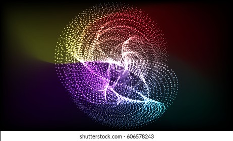 Infinity object. Abstract futuristic digital technology background. Illustration Vector