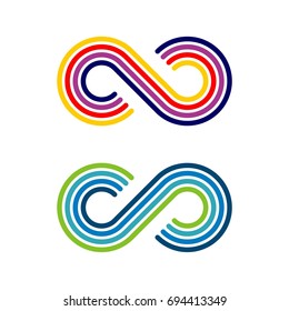 Infinity Ornament Lines Logo Template Illustration Design. Vector EPS 10.