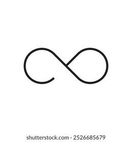infinity outline stroke icon vector eps