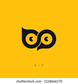 Infinity Owl bird. Simple and modern logo design vector