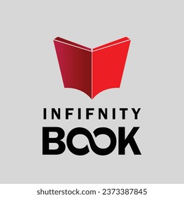 Diseño del logotipo del libro de páginas infinitas