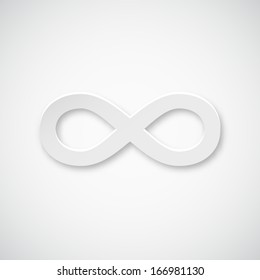 Infinity paper vector icon