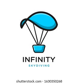 infinity parachuting logo design your company