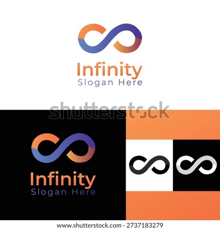 Infinity partnership logo designed for business collaboration, long term partnerships, consulting services, and professional brand identity.