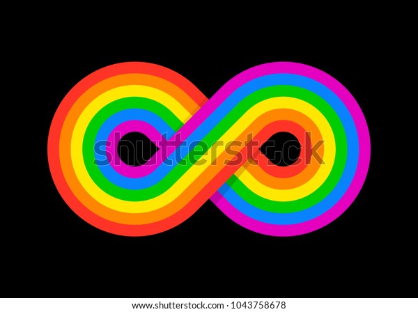 Infinity Peace Rainbow Design Illustration Vector Stock Vector (Royalty ...