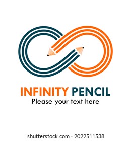 Infinity pencil logo template illustration