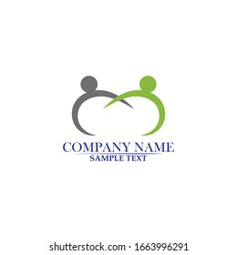 Infinity people Adoption and community care Logo template vector