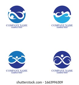 Infinity people Adoption and community care Logo template vector
