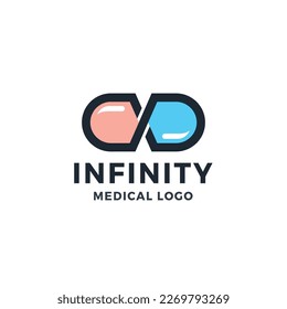 Infinity Pill Logo Icon Illustration