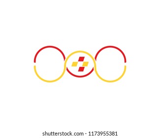 infinity pixel logo design template