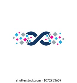 Infinity Pixel logo Icon Design