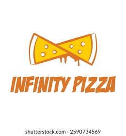 infinity pizza restaurant flat minimalist logo design