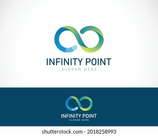 infinity point logo creative business color gradient