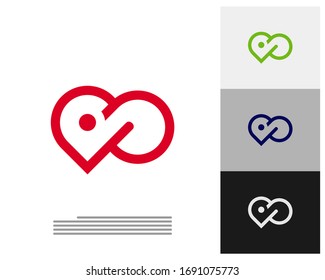 Infinity Point logo vector template, Creative Infinity logo design concept