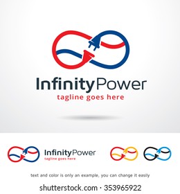 Infinity Power Logo Template Design Vector