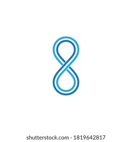 infinity pure drop water symbol logo vector