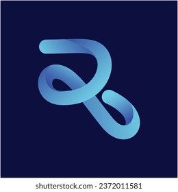 infinity and R logo design