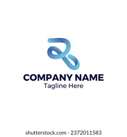 infinity and R logo design