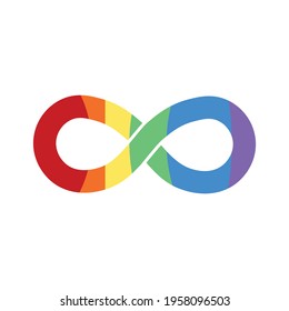 Infinity Rainbow Symbol Bubbles Autism Pride Stock Vector (Royalty Free ...