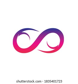 Icono de arco iris infinito Ilustración del icono Diseño del logotipo
