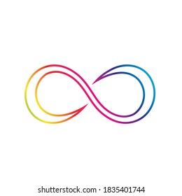 Infinity Rainbow Vector Icon Illustration Logo Stock Vector (Royalty ...