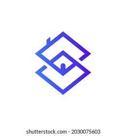 diseño de logotipo inmobiliario infinito, concepto de logotipo inmobiliario