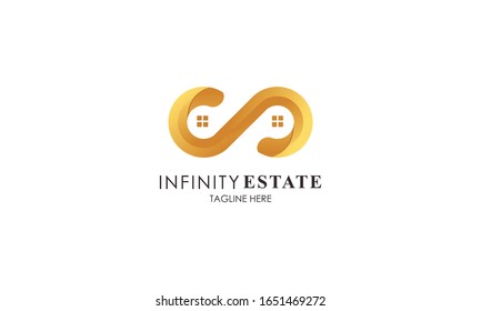 Ilustración del diseño vectorial del logotipo inmobiliario