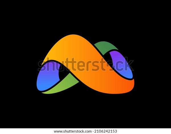 Infinity Ribbon Logo Vector Abstract Infinity Stock Vector (Royalty ...