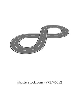 Infinity road symbol vector illustration