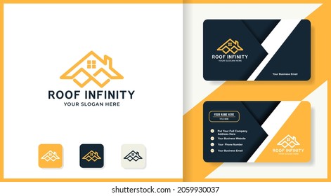 Infinity Roof Logo Design And Business Card