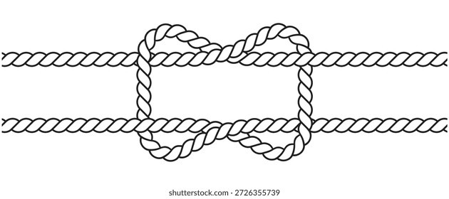 Símbolo de curva de corda infinita. Ilustração vetorial.