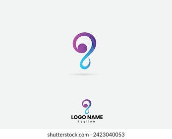 Diseño del logotipo de la letra S infinita. Logo de S con símbolo de infinito. Premium. Arte vectorial S. Creativo. Vector colorido. Infinito. Compañía