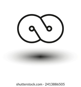 Infinity set in abstract style. Vector illustration. EPS 10.