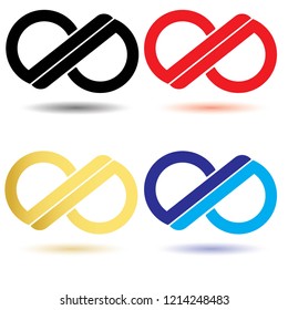 Infinity set icon. design template vector